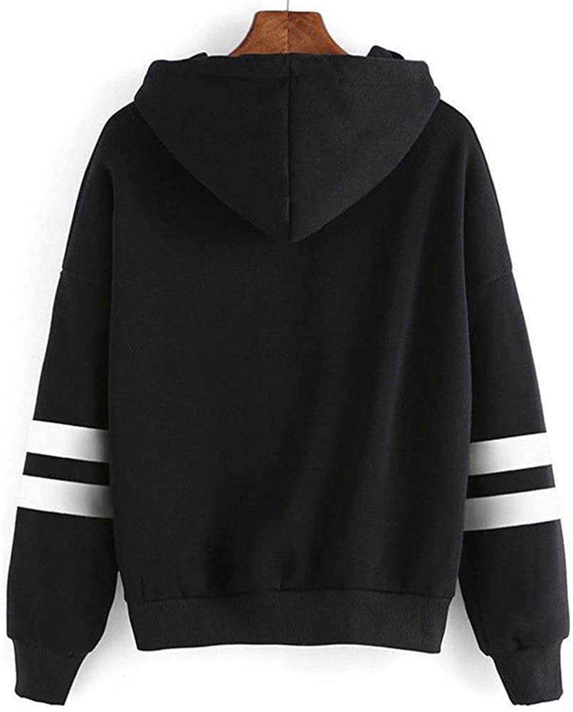 KASTWAVE Friends Hoodies for Women, Long Sleeve Drawstring Fleece Letters Print Hooded Pullovers Autumn Fashion Warm Sweatshirts Casual Loose Blouses Gift for Friends
