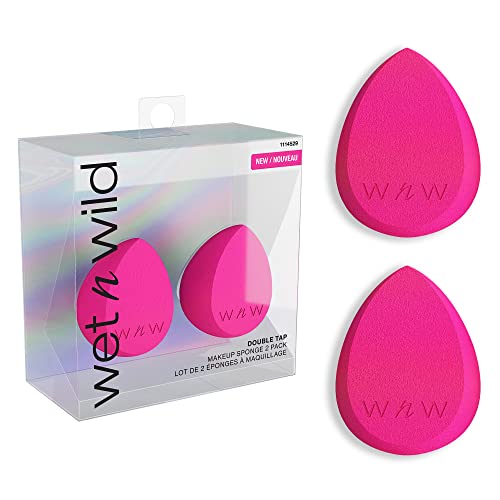 wet n wild Double Tap Makeup Sponge Set, Foundation Blending Beauty Sponge Flawless for Liquid, Cream, and Powder Dry and Wet Blender Make Up Use Vegan, Cruelty Free - Medaid International
