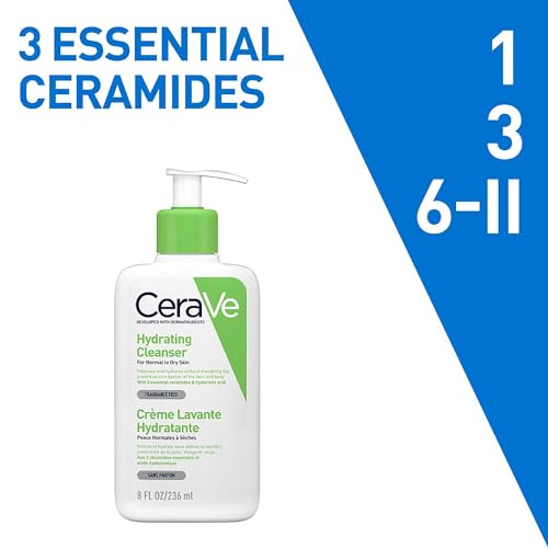 CeraVe Hydrating Cleanser | 236ml/8oz | Daily Face & Body Wash for Normal to Dry Skin - Medaid International