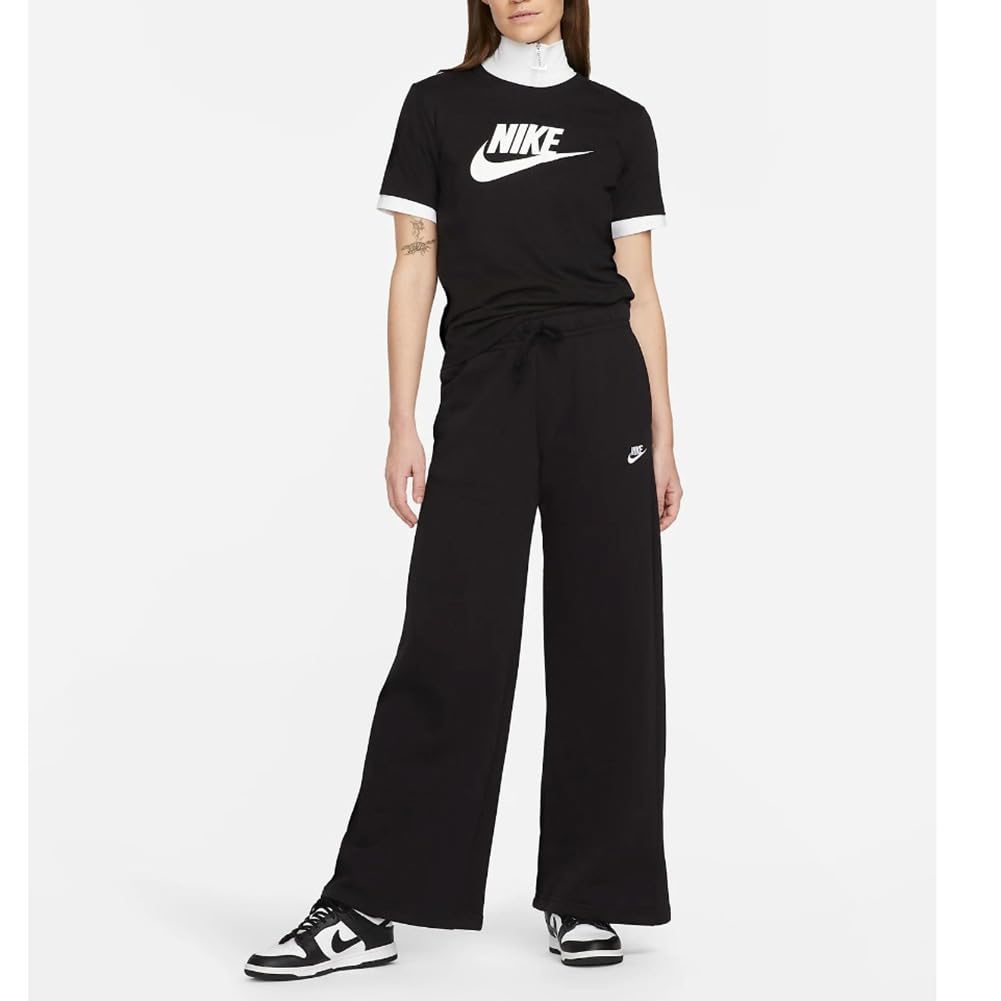 Nike Women's Sportswear Essentials Logo T-Shirt, Black/White, Large - Medaid International