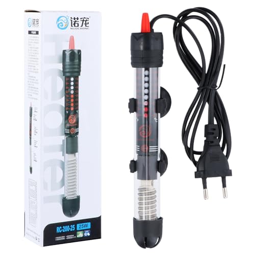 Focenat - 25W Submersible Glass Aquarium Heater with Adjustable Temperature Control