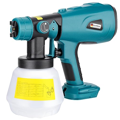 Gerttilyon - Cordless HVLP Paint Sprayer for Makita 18V Battery, Handheld Design, Versatile for Various Projects