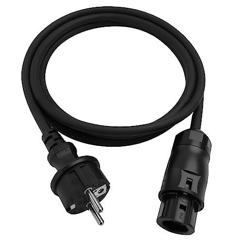 Bqweun - 5m Solar Connection Cable for Balcony Power Plant, Schuko to EU Socket
