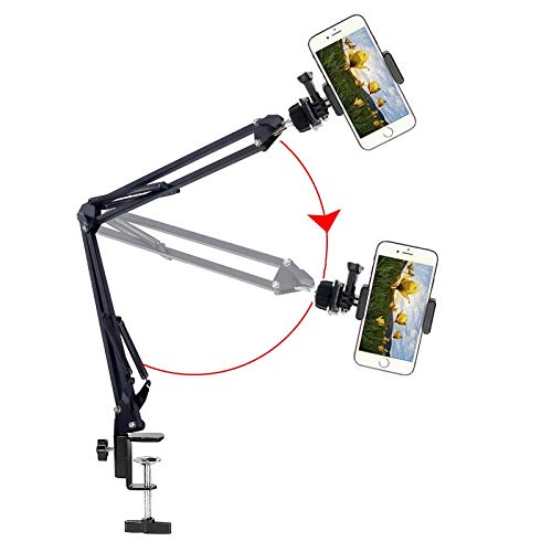 Phone Video Stand,Overhead Camera Mount Compatible with iPhone Samsung Live Streaming,Baking,Craft,Videos,Online Lessons - Medaid International