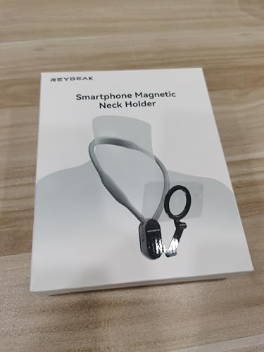 REYGEAK Magnetic Neck Phone Mount,2024 New POV/Vlog Phone Holder for Magsafe iPhone 16/15/14/13/12 Pro Mini/Plus/Pro/Pro Max,Hand Free Chest Stand Video Recording for Android Phone Accessory(Grey) - Medaid International
