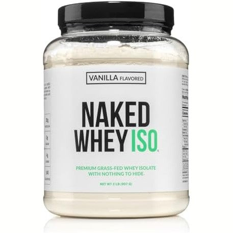 NAKED Whey Isolate Protein - Only 2 Ingredients, 30g Grass-Fed Protein, Zero Carb, Unflavored, Undenatured, Non-GMO, No Soy, Gluten-Free, No Preservatives - 28 Servings|B0DJ3KYNQ5