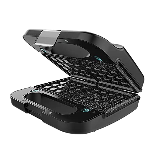 Cecotec - 4-in-1 Sandwich Maker, 1000W, Holds 2 Sandwiches, Stainless Steel