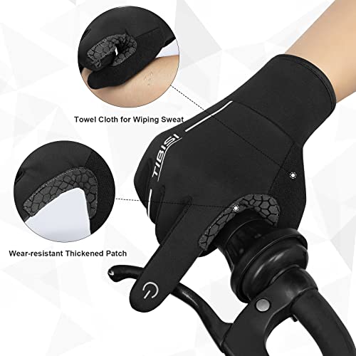 Tibisi - Winter Thermal Cycling Gloves for Men & Women, Windproof, Touchscreen, Non-Slip