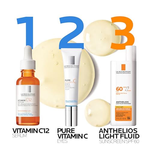 La Roche-Posay Pure Vitamin C Serum For Face With Hyaluronic Acid & Salicylic Acid, Hydrating & Brightening Serum, Boost Radiance & Reduce Wrinkles, Paraben Free - Medaid International