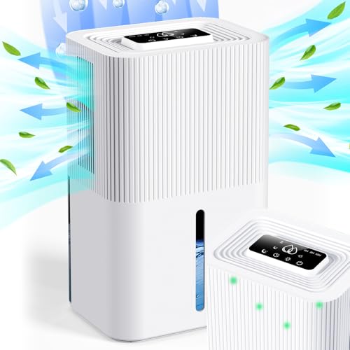 Ceefelian - Portable Home Dehumidifier for Basements, 91 OZ Tank, 900 sq.ft Coverage, Quiet Auto Shut-Off