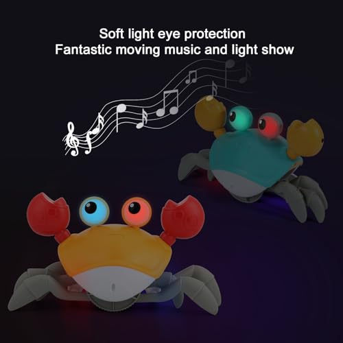 Tdyih - Infant Crawling Crab Toy for Tummy Time, Music & Learning Fun