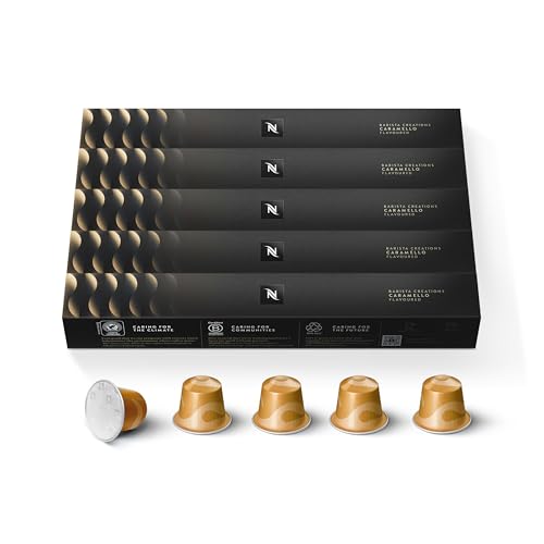 Nespresso Capsules Original, Caramello, Medium Roast Espresso Coffee, 50 Count Espresso Coffee Pods