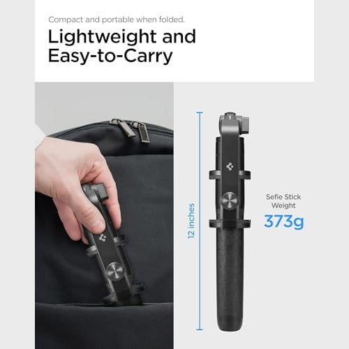 Spigen - 64" Selfie Stick Tripod with Wireless Remote, Extendable & Rotatable