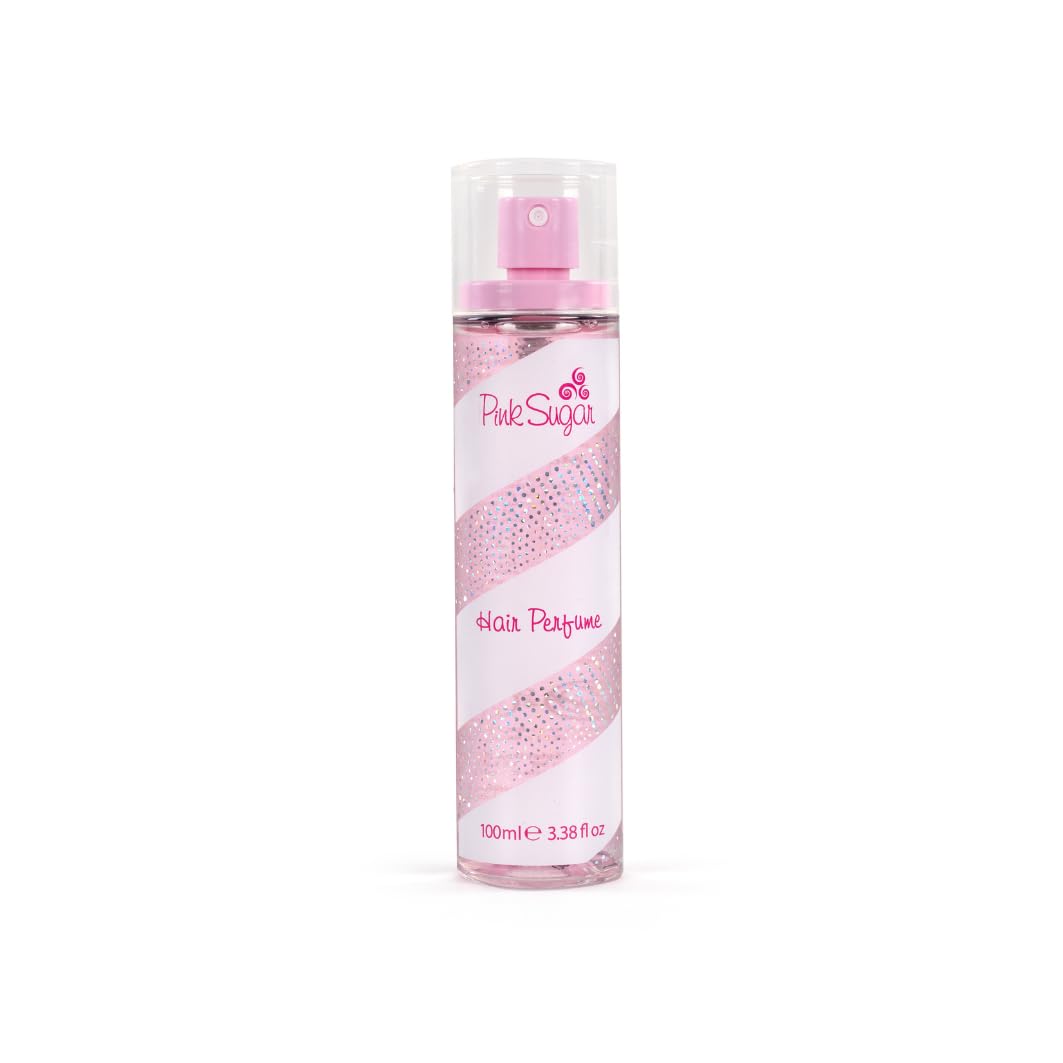 Pink Sugar Hair Perfume for Women, Body Mist Fragrance, Floral + Fruity, Notes of Raspberry, Cotton Candy, and Vanilla, Sweet and Light Scent, 3.38 Fl. Oz - Medaid International