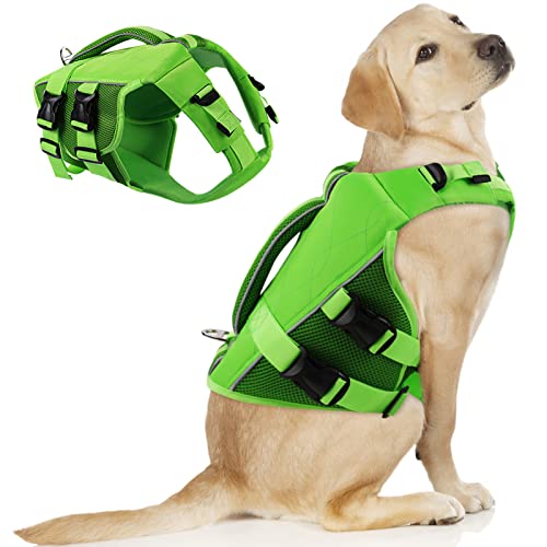 Asenku - Shark Dog Life Jacket with Floatation, Safety Vest for Swimming & Boating