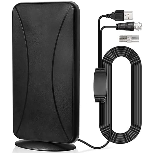 Syengkky - 400+ Miles Range Indoor Digital TV Antenna with Amplifier, Supports 8K/4K