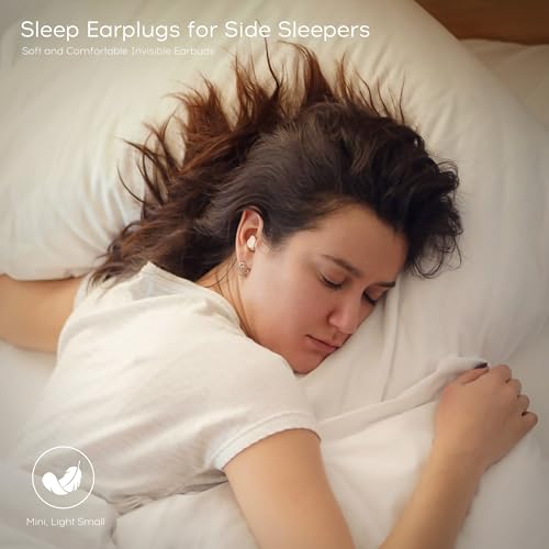 Sunvito - Mini Invisible Bluetooth 5.3 Sleep Earplugs for Side Sleepers