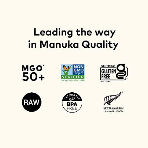 Comvita Manuka Honey MGO 50+ Multifloral - Raw Manuka Honey New Zealand, Pure & Unpasteurized for Tea & Wellness, Superfood Sugar Alternative, Wild, Non-GMO - 500g (17.6 oz) - Medaid International