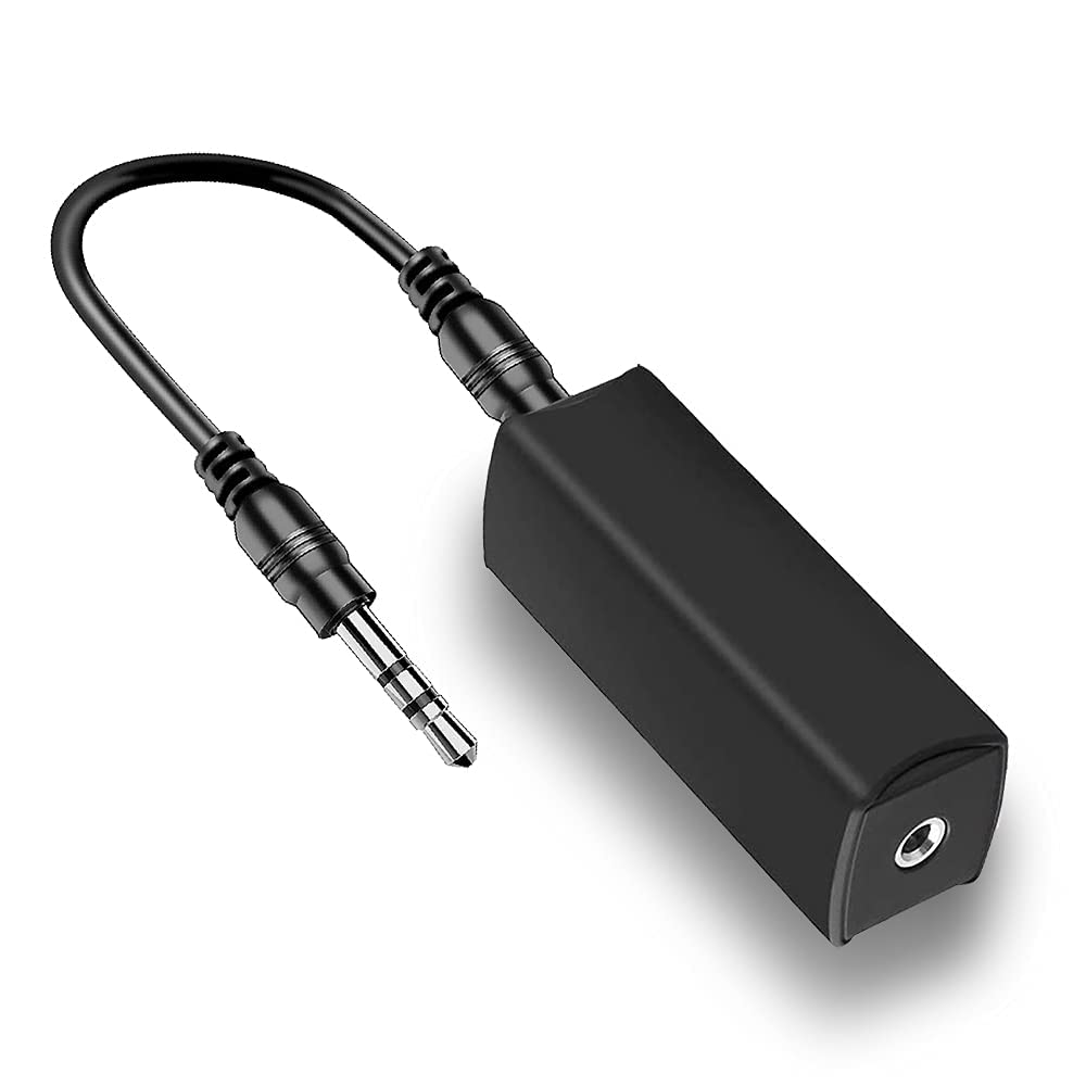 KASTWAVE Ground Loop Noise Isolator for Car Audio/Home Audio System with 3.5mm Audio Cable, Current Sound Filter Anti-interference Filter, Eliminates Hum