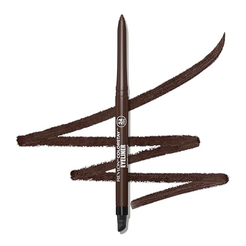 Revlon ColorStay Pencil Waterproof Eyeliner, Smudge-Proof, Eye Makeup with Built-In Sharpener, 202 Black Brown, 0.01 oz - Medaid International