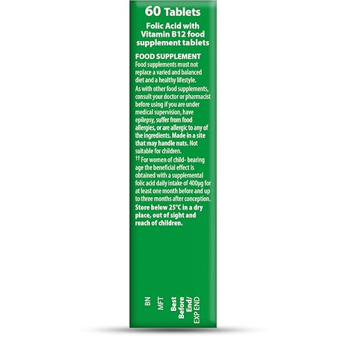 Vitabiotics Ultra Folic Acid 400ug with Vitamin B12. 60 Tablets - Medaid International
