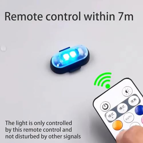 Generic - RGB Car LED Lights with Wireless Remote, USB Charging, 8 Colors