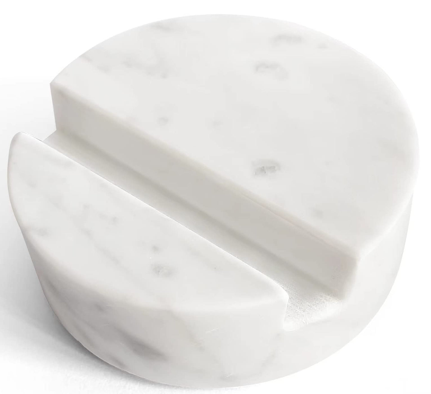 fashciaga Luxurious Marble Cell Phone Stand Holder for Cellphone Tablet On Desk, Countertop, Table, Nightstand. Heavy Real Stone Mobile Phone Stands (Solid) - Medaid International
