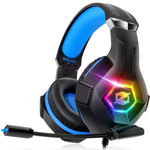 Ozeino - 7.1 Surround Sound Gaming Headset with Noise Cancelling Mic & RGB Light