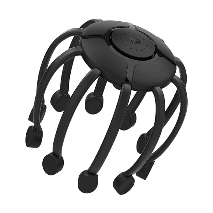 Portable Black Electric Head Massager ‚Äì Hands-Free Stress, Headache & Pain Relief - Medaid International