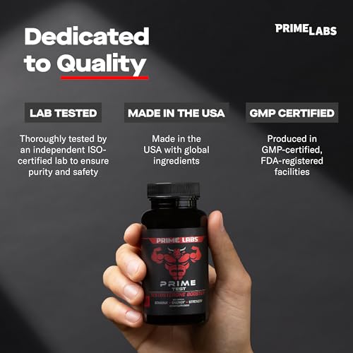Prime Labs - Men's Testosterone Booster - Stamina, Endurance, & Strength Booster - 60 Caplets - Medaid International