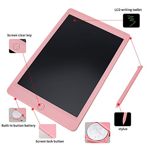 Damavo - 10 Inch LCD Writing Tablet with Lock Button, Doodle Board for Kids & Adults