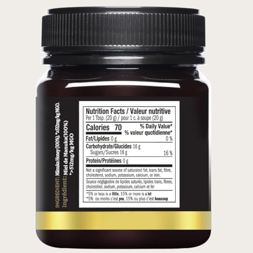 Manuka Honey UMF 15+ (MGO 512+) 100% Pure New Zealand - Certified, Raw 8.8 Ounce (250g) (Pack of 1) - Medaid International