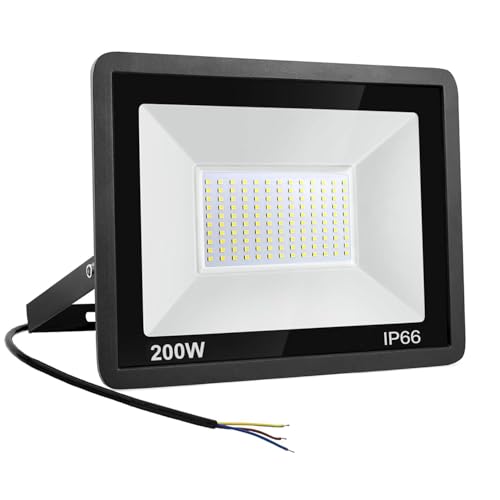 Niserelesa - 200W IP66 Waterproof LED Floodlight, 20000 LM Cool White