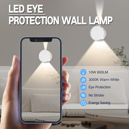 HaoDrisk - Modern IP65 Waterproof Outdoor Wall Light, Adjustable Beam, 3000K Warm White