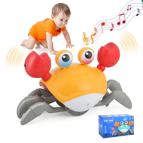 Tdyih - Infant Crawling Crab Toy for Tummy Time, Music & Learning Fun