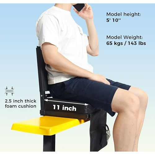 SPORT BEATS Stadium Seats with Back Support Bleacher Chairs with Back and Cushion Thick Padded Bleacher Seats Includes Shoulder Strap|B09GS5LVTJ