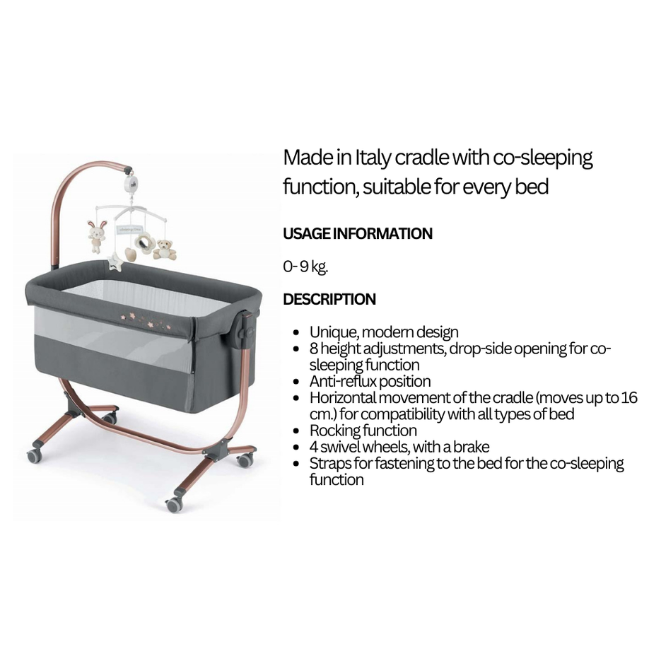 Cam - Cullami T163 Cradle Co-Bed - Grey