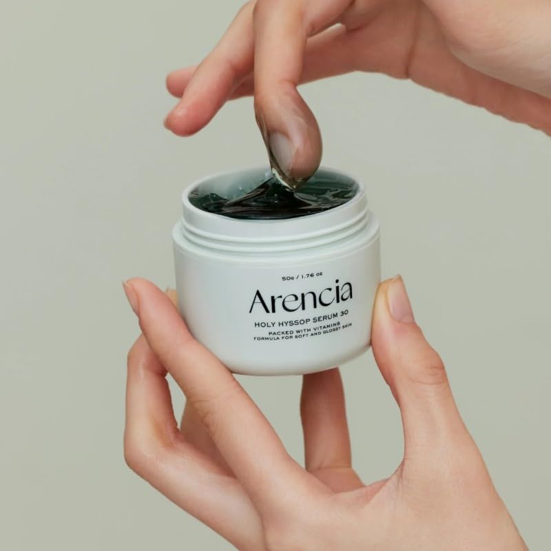 Arencia Glow Hyssop Overnight Face Mask Serum - hydrating & Anti-Aging Serum for younger looking Korean Glass Skin, Vitamin A, C, E, Niacinamide, Peptide - Medaid International