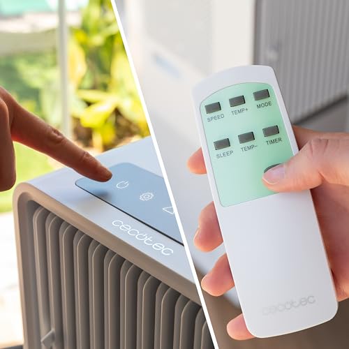 Cecotec - 7000 BTU Portable Air Conditioner with LED Display, 4 Modes, 360º Wheels