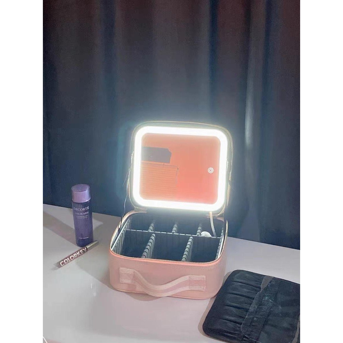 Makeup Bag with LED Mirror