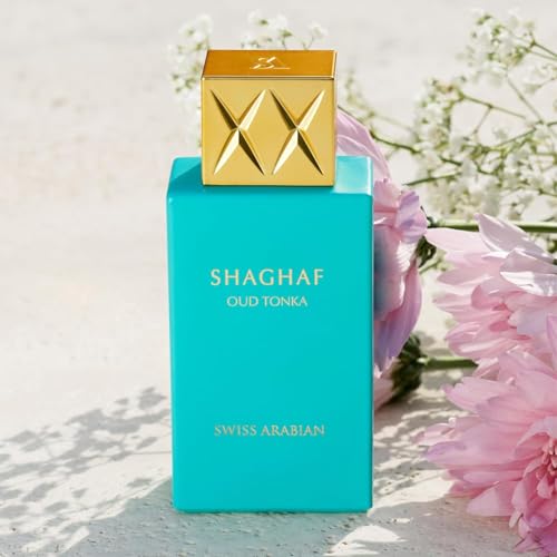 Swiss Arabian Shaghaf Oud Tonka - Vanilla Perfume with Warm Amber Fragrance - Earthy and Woody Allure - Enchanting Fusion of Arabic Perfume - 2.5 oz - Medaid International