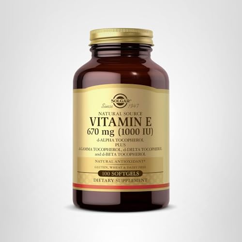 Solgar Vitamin E 670 mg (1000 IU), 100 Mixed Softgels - Natural Antioxidant, Skin & Immune System Support - Naturally-Sourced Vitamin E - Gluten Free, Dairy Free - 100 Servings - Medaid International
