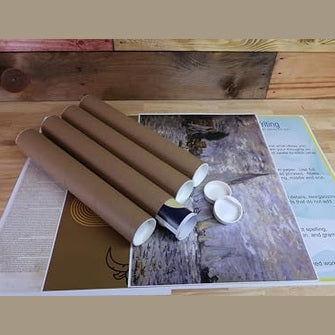 PosterEnvy - 14-Inch Poster Tubes, Pre-Capped, Pack of 4 for Shipping & Storage
