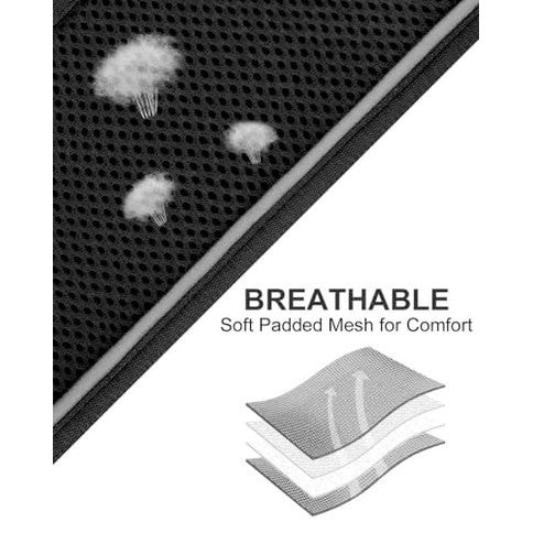 Joytale - Breathable Mesh Step-in Dog Harness, Reflective, Soft Padded, Black L
