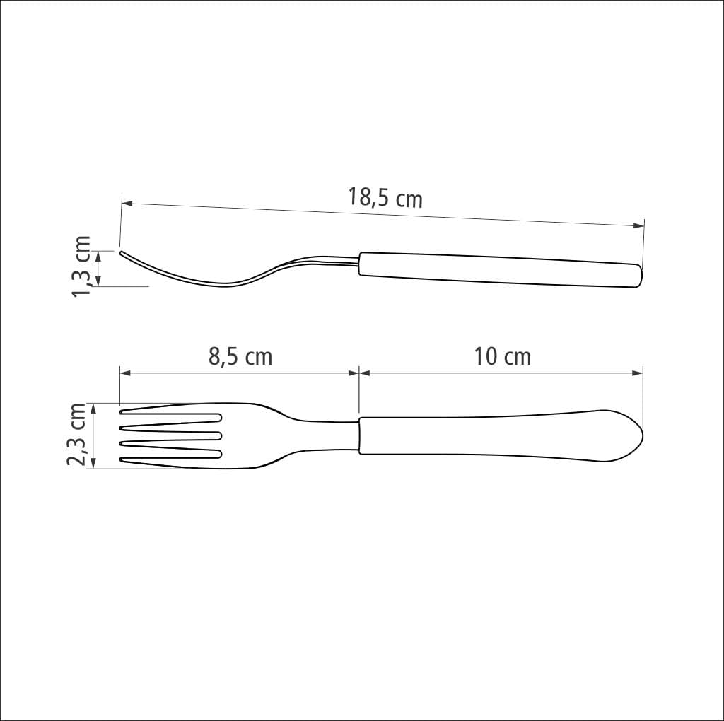 Tramontina Ipanema 12-Piece Black Fork Set