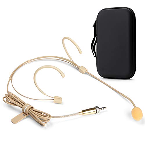 Sujeetec - Premium Dual Earhook Face Microphone for Sennheiser, Wired, 3.5mm Plug