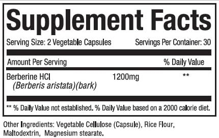 Planet Source Berberine HCl 1200 Mg per Serving 60 Capsules - Medaid International