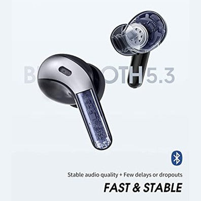 Tiksounds - Wireless Earbuds with Microphone, IPX7 Waterproof, 35H Playtime, LED Display
