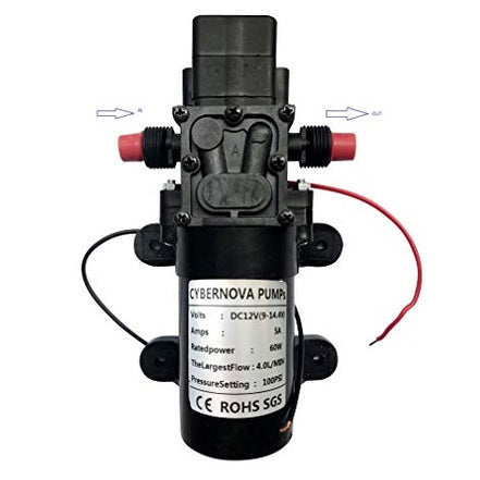 Cybernova - DC12V 100PSI High Pressure Diaphragm Pump for Fresh Water Use