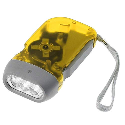 Aryshaa - Hand Pressing Flash Light, Eco-Friendly, No Batteries Needed, Assorted Colors